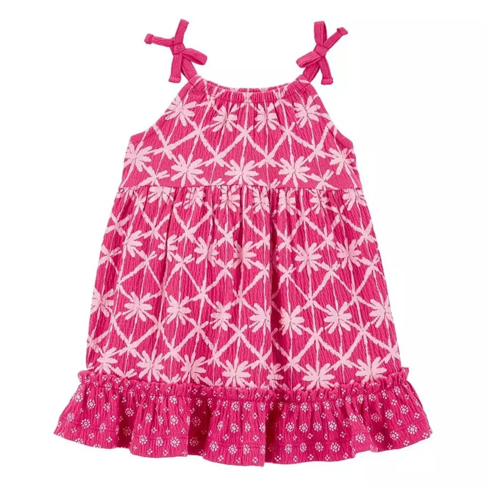 Carter's Baby Girl Geometric Crinkle Jersey Dress/NWT/9 months